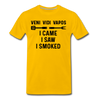 Veni Vidi Vapos I Came I Saw I Smoked: BBQ Smoker Men's Premium T-Shirt - sun yellow