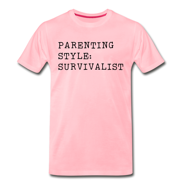 Parenting Style: Survivalist Men's Premium T-Shirt - pink