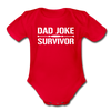Dad Joke Survivor Organic Short Sleeve Baby Bodysuit