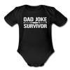Dad Joke Survivor Organic Short Sleeve Baby Bodysuit
