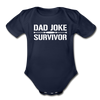 Dad Joke Survivor Organic Short Sleeve Baby Bodysuit