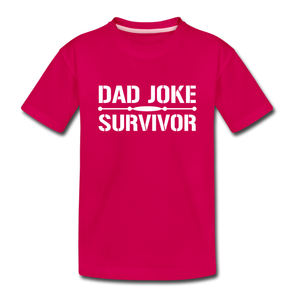 Dad Joke Survivor Kids' Premium T-Shirt - dark pink