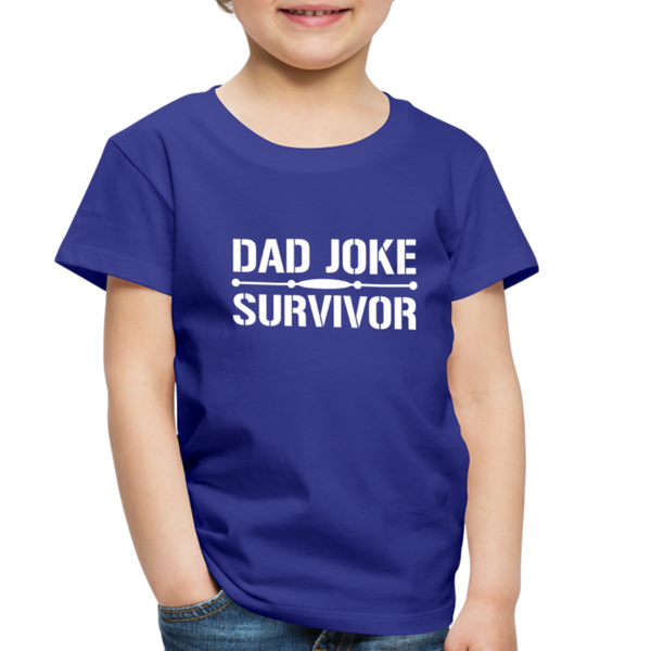 Dad Joke Survivor Toddler Premium T-Shirt - royal blue