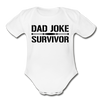 Dad Joke Survivor Organic Short Sleeve Baby Bodysuit