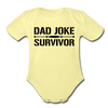 Dad Joke Survivor Organic Short Sleeve Baby Bodysuit