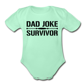 Dad Joke Survivor Organic Short Sleeve Baby Bodysuit