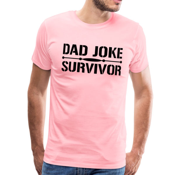 Dad Joke Survivor Men's Premium T-Shirt - pink