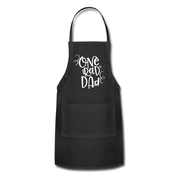 One Rad Dad Father's Day Adjustable Apron - black