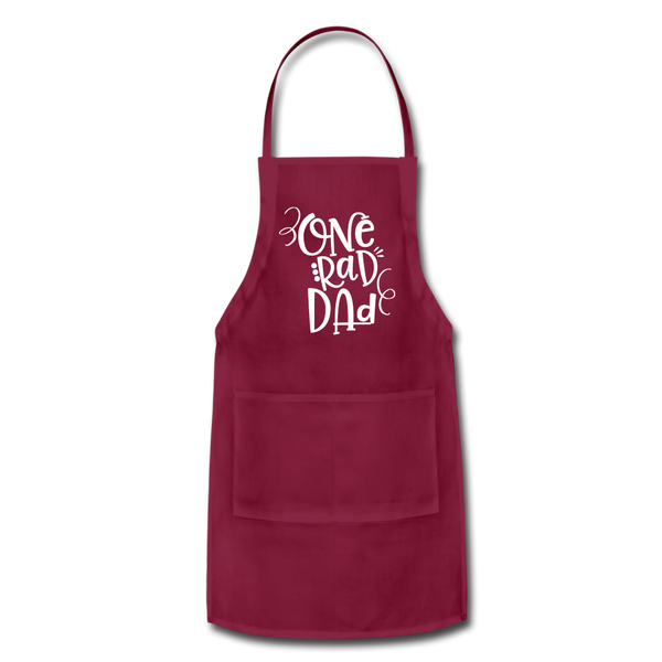 One Rad Dad Father's Day Adjustable Apron - burgundy