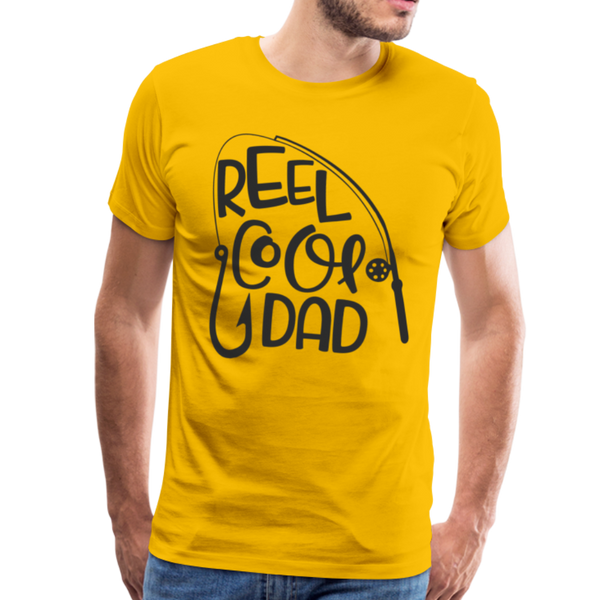 Reel Cool Dad Funny Fishing Premium T-Shirt - sun yellow