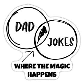 Funny Dad Jokes Venn Diagram Sticker
