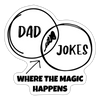 Funny Dad Jokes Venn Diagram Sticker