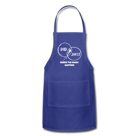Funny Dad Jokes Venn Diagram Adjustable Apron