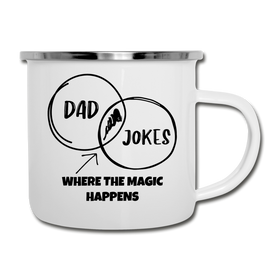 Funny Dad Jokes Venn Diagram Camper Mug