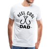 Reel Cool Fish Hooks Dad Fishing Men's Premium T-Shirt - white