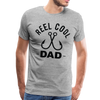 Reel Cool Fish Hooks Dad Fishing Men's Premium T-Shirt - heather gray