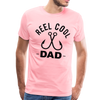 Reel Cool Fish Hooks Dad Fishing Men's Premium T-Shirt - pink