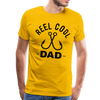 Reel Cool Fish Hooks Dad Fishing Men's Premium T-Shirt - sun yellow