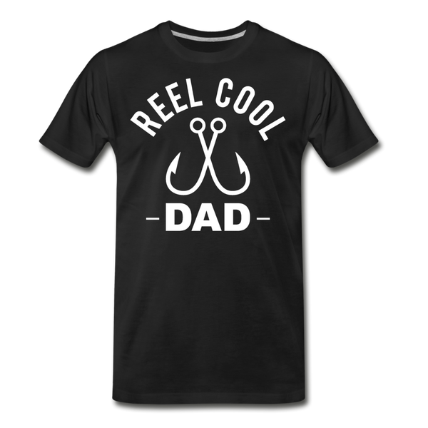 Reel Cool Dad Fishing Men's Premium T-Shirt - black