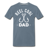 Reel Cool Dad Fishing Men's Premium T-Shirt - steel blue
