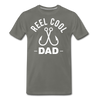 Reel Cool Dad Fishing Men's Premium T-Shirt - asphalt gray
