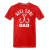 Reel Cool Dad Fishing Men's Premium T-Shirt - red