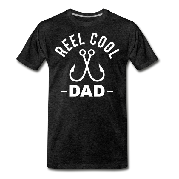 Reel Cool Dad Fishing Men's Premium T-Shirt - charcoal gray