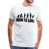 Born To Grill Evolution BBQ Men's Premium T-Shirt - white