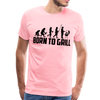 Born To Grill Evolution BBQ Men's Premium T-Shirt - pink