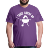 I Turn Grills On Funny BBQ Men's Premium T-Shirt - purple