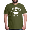 I Turn Grills On Funny BBQ Men's Premium T-Shirt - olive green