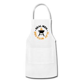 Real Men Play with Fire Funny BBQ Adjustable Apron