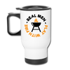 Real Men Play with Fire Funny BBQ Travel Mug