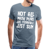 Not All Math Puns Are Terrible Just Sum Men's Premium T-Shirt - steel blue