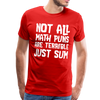 Not All Math Puns Are Terrible Just Sum Men's Premium T-Shirt - red