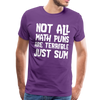 Not All Math Puns Are Terrible Just Sum Men's Premium T-Shirt - purple