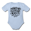 Nacho Average Kid Funny Organic Short Sleeve Baby Bodysuit - sky