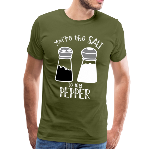 You're the Salt to my Pepper Funny Love Men's Premium T-Shirt - olive green