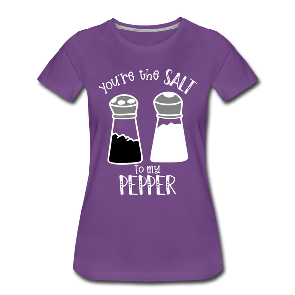 You're the Salt to my Pepper Funny Love Women’s Premium T-Shirt - purple