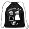 You're the Salt to my Pepper Funny Love Cotton Drawstring Bag - black