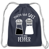 You're the Salt to my Pepper Funny Love Cotton Drawstring Bag - navy