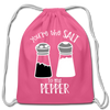 You're the Salt to my Pepper Funny Love Cotton Drawstring Bag - pink