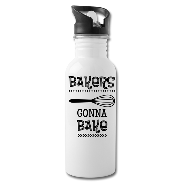 Bakers Gonna Bake Funny Cooking Water Bottle - white