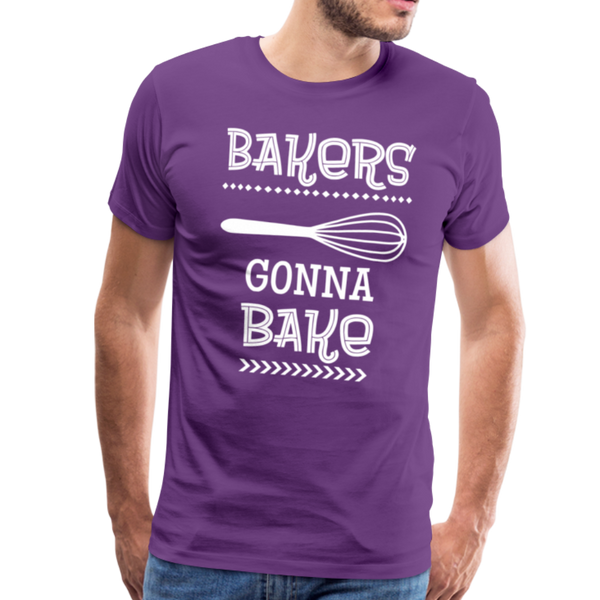 Bakers Gonna Bake Funny Cooking Men's Premium T-Shirt - purple