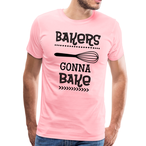 Bakers Gonna Bake Funny Cooking Men's Premium T-Shirt - pink