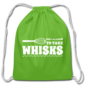 Don't be Afraid to Take Whisks Cotton Drawstring Bag