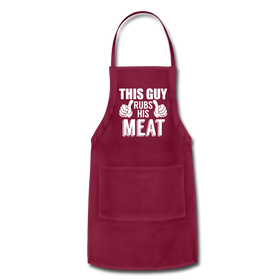 This Guy Rubs His Meat Funny BBQ Adjustable Apron