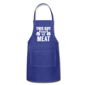 This Guy Rubs His Meat Funny BBQ Adjustable Apron