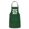 This Guy Rubs His Meat Funny BBQ Adjustable Apron - forest green