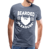 Bearded for Her Pleasure Funny Men's Premium T-Shirt - heather blue